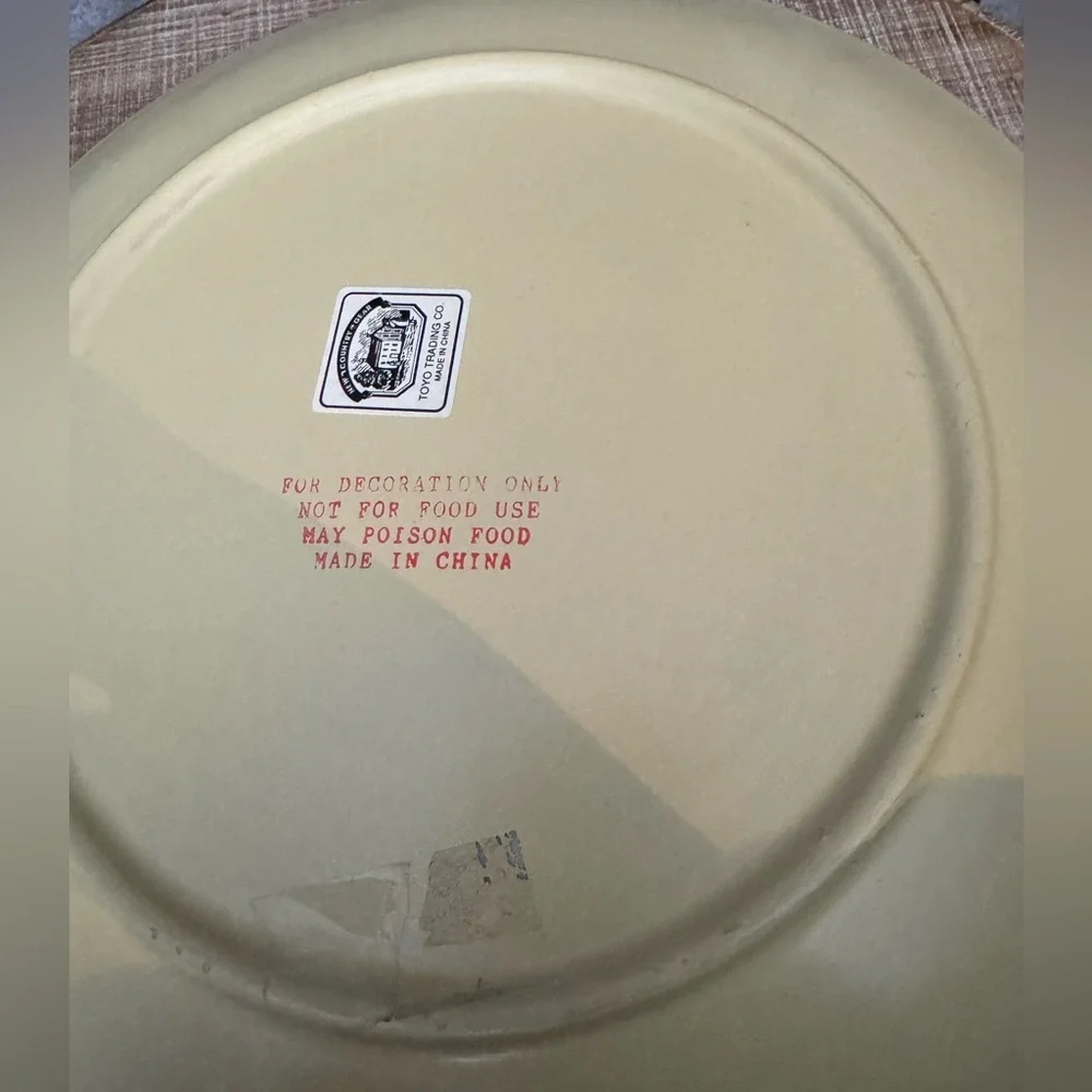 Vintage farm animals display plate